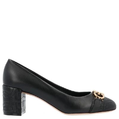 Shop Ferragamo Salvatore  Gancini Pumps In Black