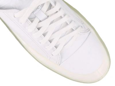 Shop Msgm Logo Printed Platform Sneakers In White