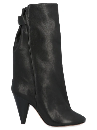 Shop Isabel Marant Lakfee Cone Heel Boots In Black