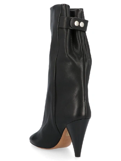 Shop Isabel Marant Lakfee Cone Heel Boots In Black