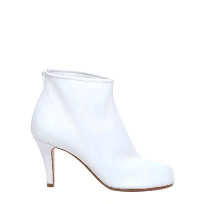 Shop Maison Margiela Tabi Ankle Heel Boots In White