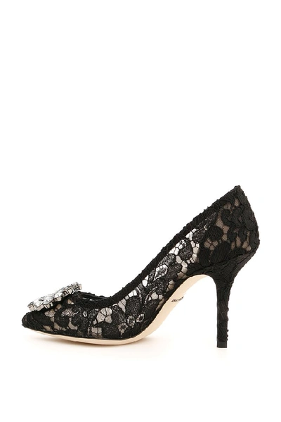 Shop Dolce & Gabbana Bellucci Embellished Pumps In Nero