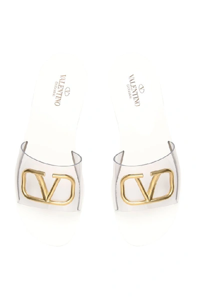 Shop Valentino Go Logo Slides In White