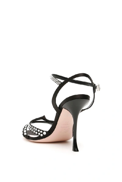 Shop Roger Vivier Viv Bling Sandals In Black