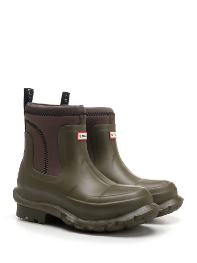 Shop Stella Mccartney X Hunter Ankle Rainboots In Green