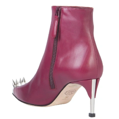 Shop Alexander Mcqueen Studded Detail Ankle Boots In Pink