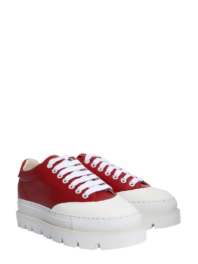 Shop Mm6 Maison Margiela Oversize Sole Sneakers In Red