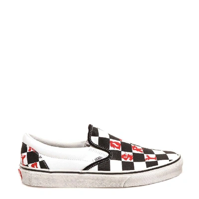 Shop Vans Classic Checkered Print Slip On Sneakers In Multi