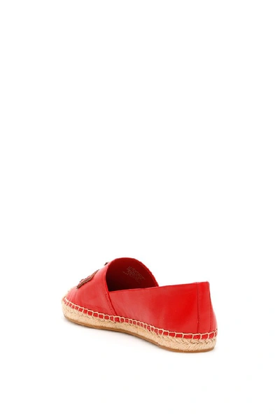Shop Tory Burch Ines Logo Espadrilles In Red