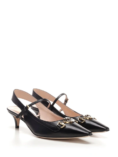 Shop Gucci Zumi Slingback Pumps In Black