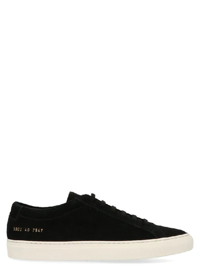 Shop Common Projects Achilles Suede Low Top Sneakers In Black
