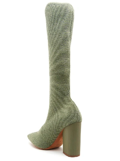 Shop Yeezy Stretch Boots In Green