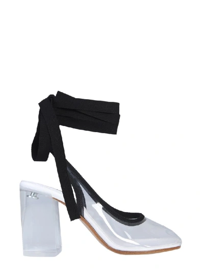 Shop Mm6 Maison Margiela Ankle Bow Pumps In Multi