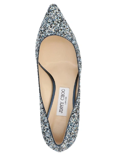 Shop Jimmy Choo Romy 60 Glitter Pumps In Blue