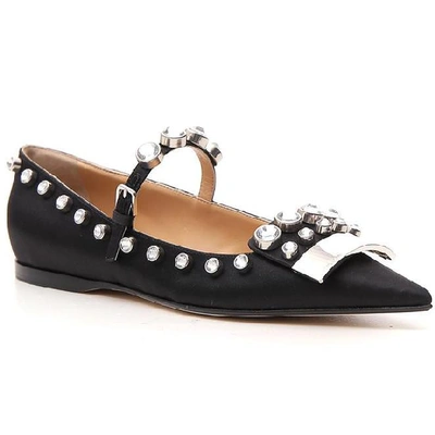 Shop Sergio Rossi Studded Ballerina Flats In Black