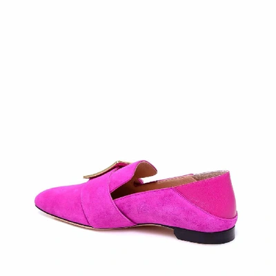 Shop Bally Suede Loafers In Pink