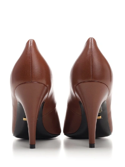 Shop Gucci High Heeled Pumps In Brown