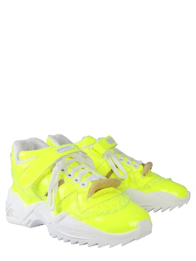 Shop Maison Margiela Retro Fit Strap Chunky Sneakers In Yellow
