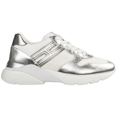 Shop Hogan Active One Sneakers In Silver