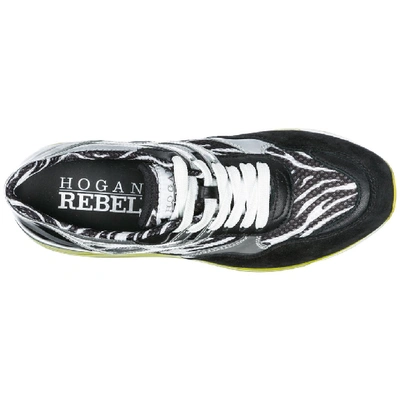 Shop Hogan Rebel Contrast Sole Sneakers In Multi