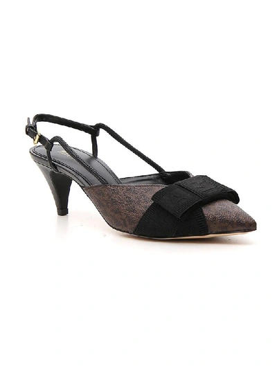 Shop Michael Michael Kors Logo Bow Detail Pumps In Multi