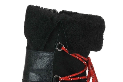 Shop Isabel Marant High Top Fur Boots In Black