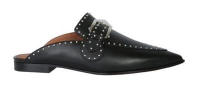 Shop Givenchy Studded Mules In Black