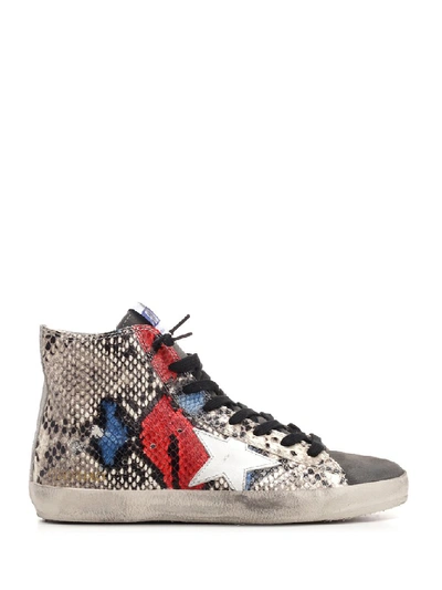Shop Golden Goose Deluxe Brand Star Embellished High Top Sneakers In Multi