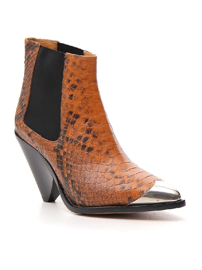 Shop Isabel Marant Étoile Cone Heel Boots In Brown