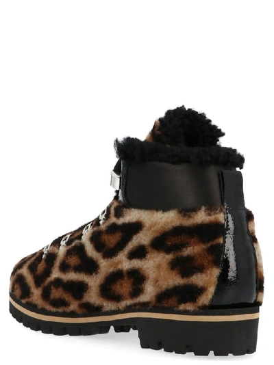 Shop Yves Salomon X Moon Boot Leopard Print Ankle Boots In Multi