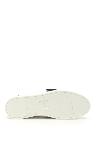 Shop Fendi Ff Buckled Low Top Sneakers In Multi