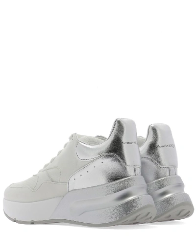 Shop Alexander Mcqueen Runner Low Top Sneakers In White