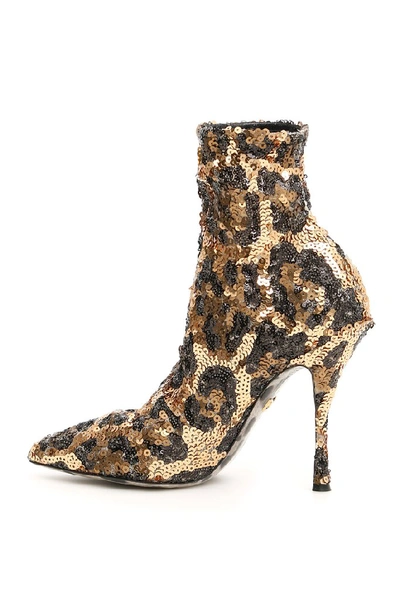 Shop Dolce & Gabbana Lori Sequins Ankle Boots In Multi