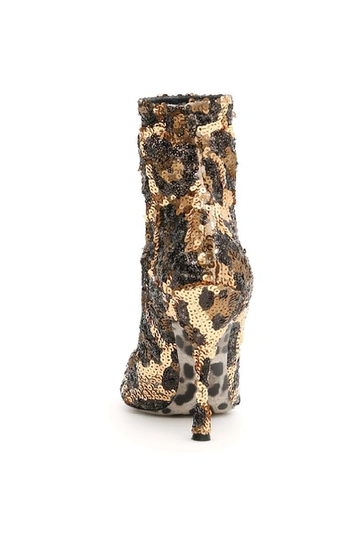 Shop Dolce & Gabbana Lori Sequins Ankle Boots In Multi