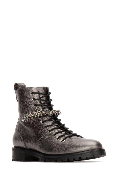 Shop Jimmy Choo Cruz Combat Boots In Grey
