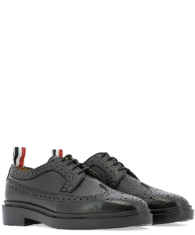 Shop Thom Browne Perforated Detail Lace In Black