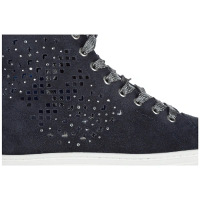 Shop Hogan Rebel High Top Sneakers In Navy