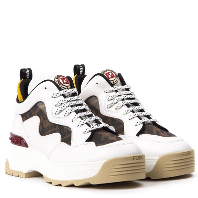 Shop Fendi Chunky Sole Sneakers In Multi