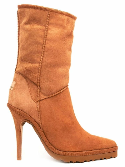 Shop Y/project Y / Project X Ugg Heeled Boots In Brown