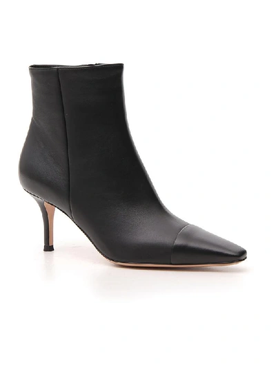 Shop Gianvito Rossi Pointed Toe Ankle Boots In Black