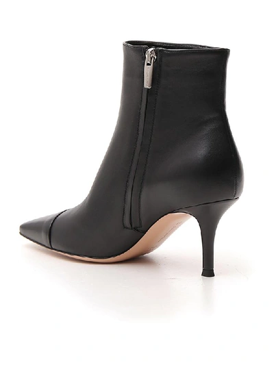 Shop Gianvito Rossi Pointed Toe Ankle Boots In Black