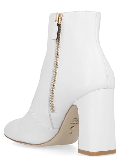 Shop Stuart Weitzman Nell Ankle Boots In White