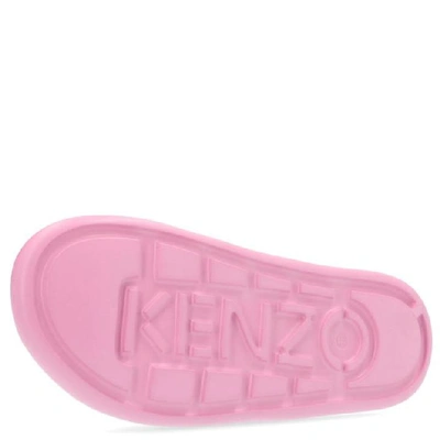 Shop Kenzo Tiger Pool Mules In Pink