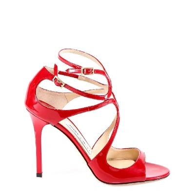 Shop Jimmy Choo Lang Sandals In Red