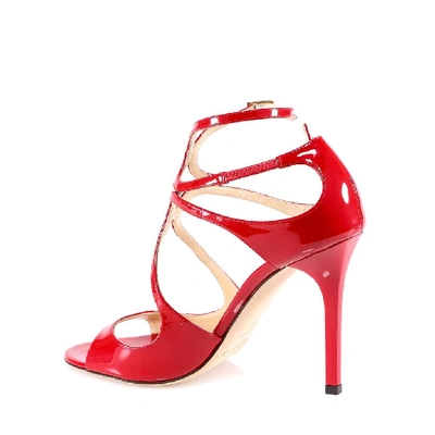 Shop Jimmy Choo Lang Sandals In Red