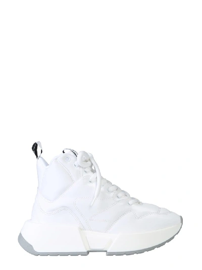 Shop Mm6 Maison Margiela High Top Runner Sneakers In White