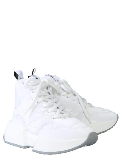 Shop Mm6 Maison Margiela High Top Runner Sneakers In White