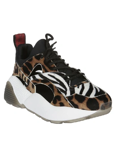 Shop Stella Mccartney Eclypse Leopard Print Lace Up Sneakers In Multi