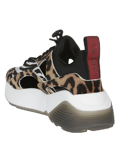 Shop Stella Mccartney Eclypse Leopard Print Lace Up Sneakers In Multi