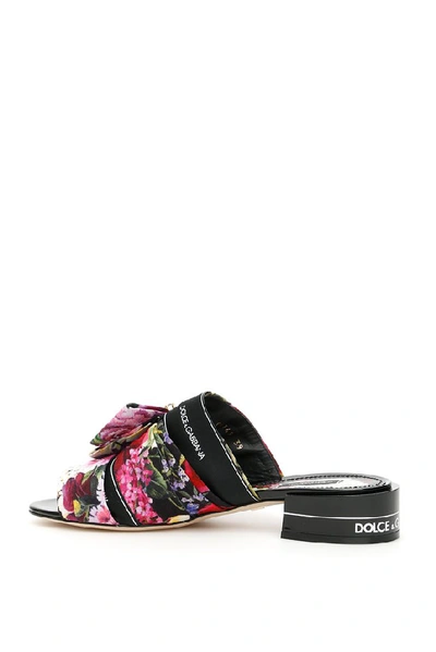 Shop Dolce & Gabbana Flower Print Sandals In Multi